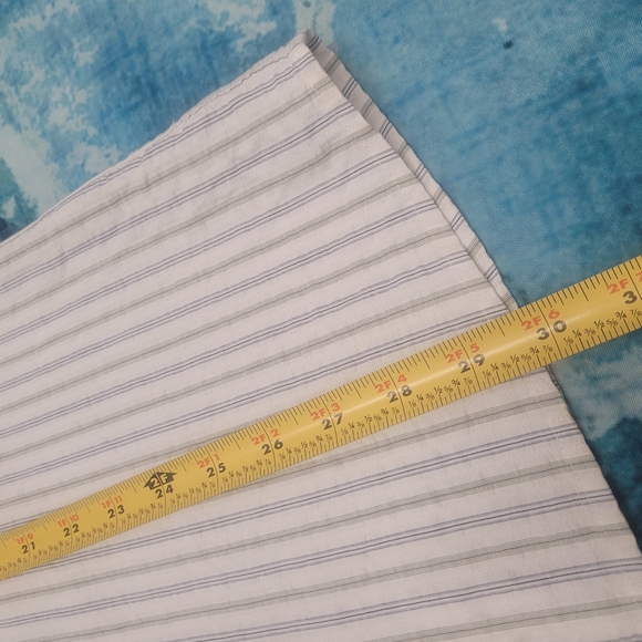 Faconnable Jeans Long Sleeve Button Up Shirt, Size Large, White with Stripes - Picture 9 of 10